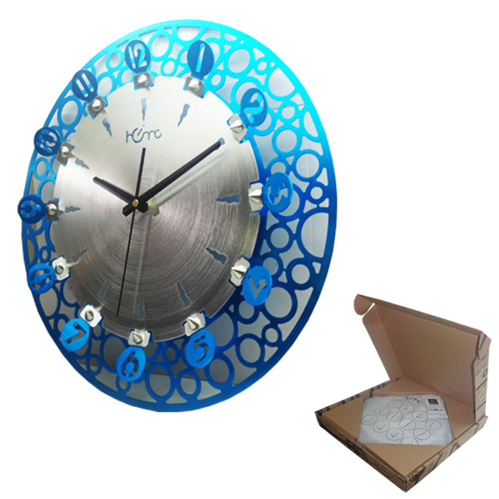 BUBBLES BLUE WALL CLOCK