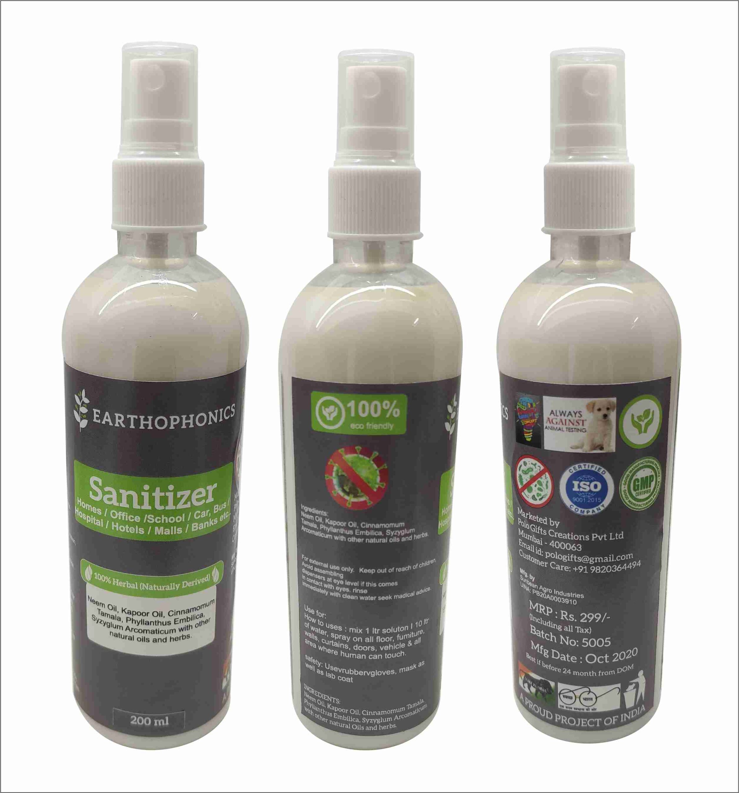 EARTHOPHONICS HERBAL SANITIZER MIST